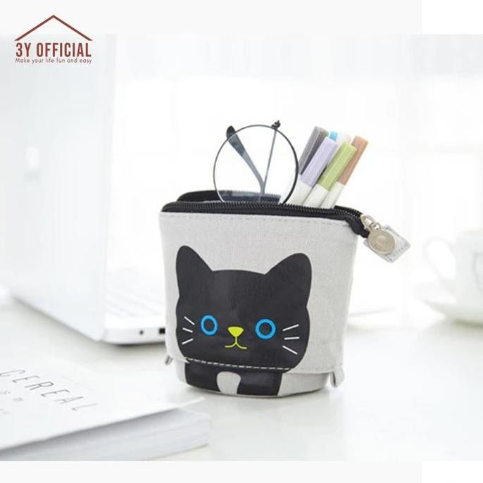 

3Y Kotak Pencil Model Tarik Panjang Pendek Pencil Case Lucu Imut Pensil Alat Transparan Pena New Stok