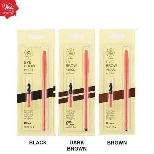 

Viva Queen Eyebrow Pencil Pensil Alis Coklat Natural Tahan Lama