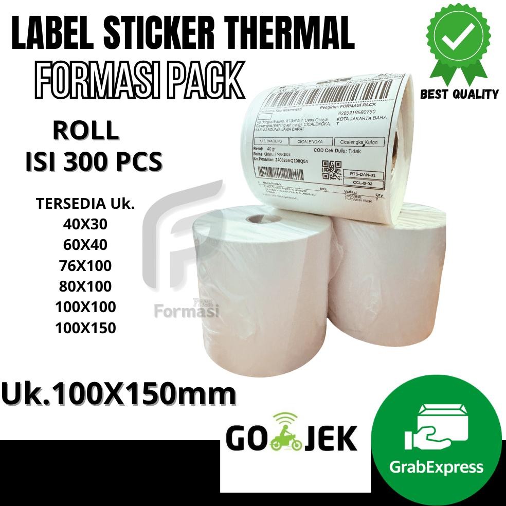 

Label Sticker Thermal 100x150 mm 300 Lembar / Label Thermal / Sticker Label Thermal Resi 300 Lembar
