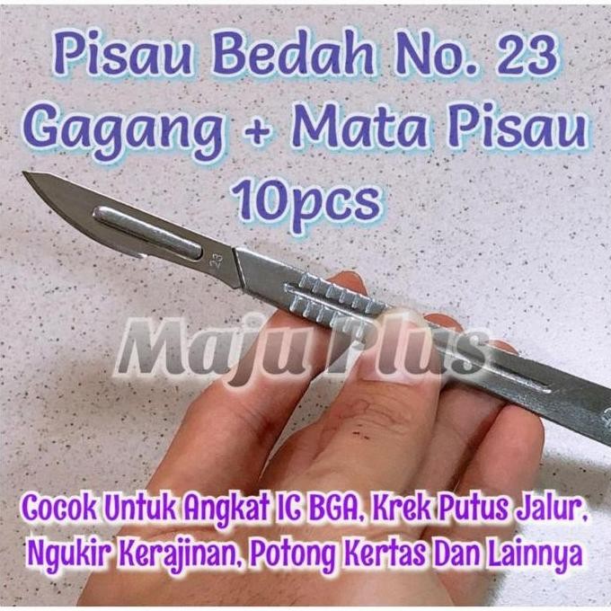 

Pisau Bedah No.23 Gagang + 10Pcs Mata Pisau