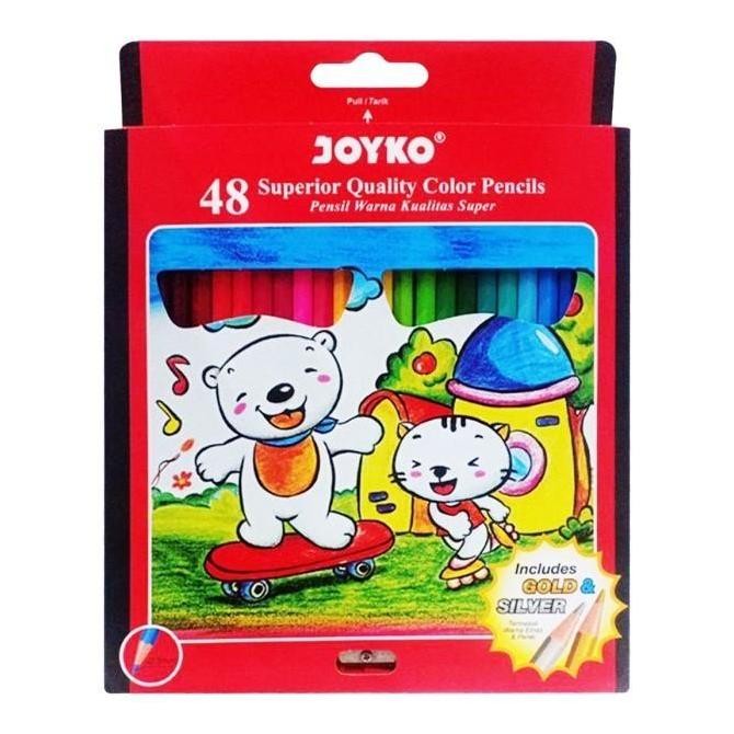 

Pensil Warna Joyko CP-48PB Isi 48 Warna - Set Crayon Gambar Warna Anak