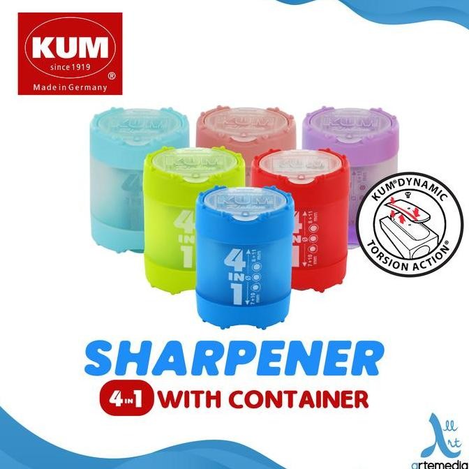 

Rautan Pensil KUM Sharpener Polystyrene 4in1 dengan Wadah Serutan Pensil Sekolah
