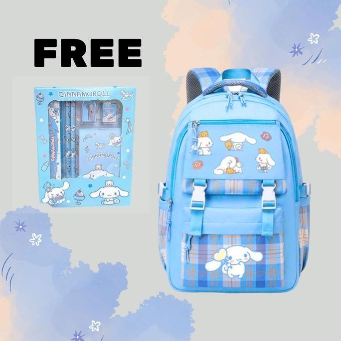 

Ransel Anak Cinamorol Sanrio Premium Bonus Tumblr + Jam + Kipas + Tempat Pensil