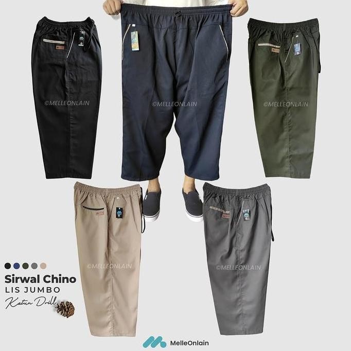 

Celana Chino Pria Sirwal Jumbo Panjang Pensil Cingkrang List Fashion
