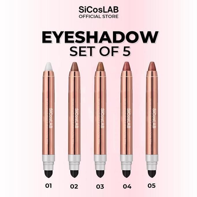 

Sicoslab Eyeshadow Pencil 2in1 Isi 5 Pensil Eyeshadow & Brush Make Up