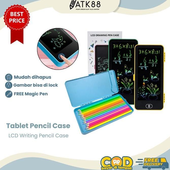 

Kotak Tempat Pensil LCD Papan Coret Digital Magic Screen Tablet Drawing Pad Anak