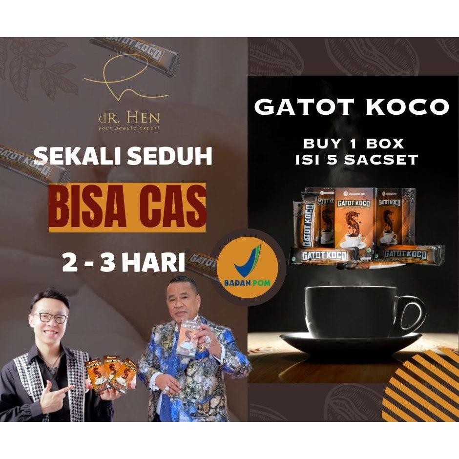 

Rkm Kopi Gatot Koco 1 Box Isi 5 Sachet Bpom By Dr. Richard Lee Privasi Aman