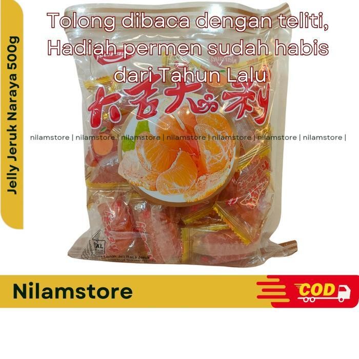 

RKM Naraya Permen Jelly Jeruk Naraya Jeli Candy 500g (-+isi 30 pcs) Exp 2026 Food