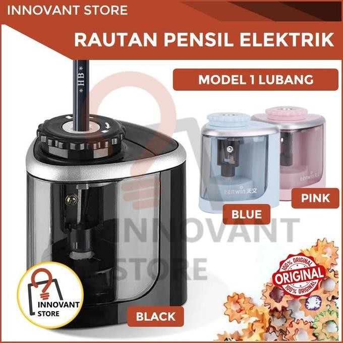

Rautan Serutan Orotan Pensil Otomatis Elektrik Pencil Sharpener Tenwin New Stok
