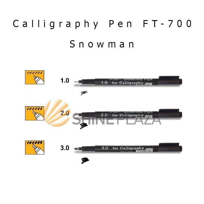

EMS Snowman Calligraphy Pen FT-700 - Pulpen Pena Kaligrafi Hitam 1.0 2.0 3.0 Alat Tulis