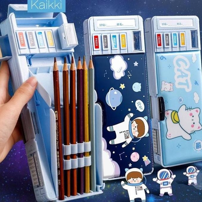 

LowaKotak Pensil Multi-Fungsi Berkinerja Tinggi, Kotak Pensil Dua Lapis Multi-Pola, Kotak Pensil Plastik Anak-Anak Multifungsi New Stok