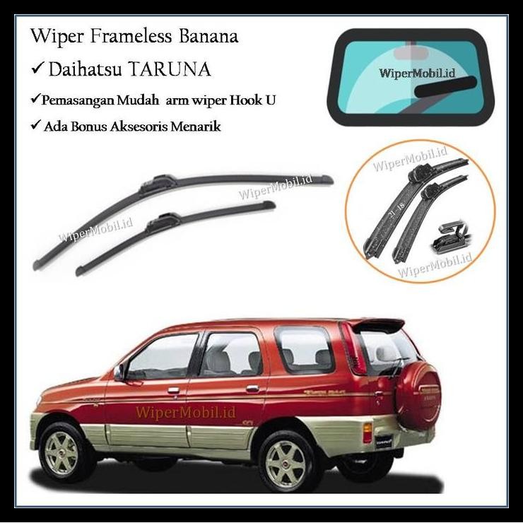 TERBARU WIPER KACA MOBIL DAIHATSU TARUNA 1999 2000 2001 2002 2003 2004 BANANA 