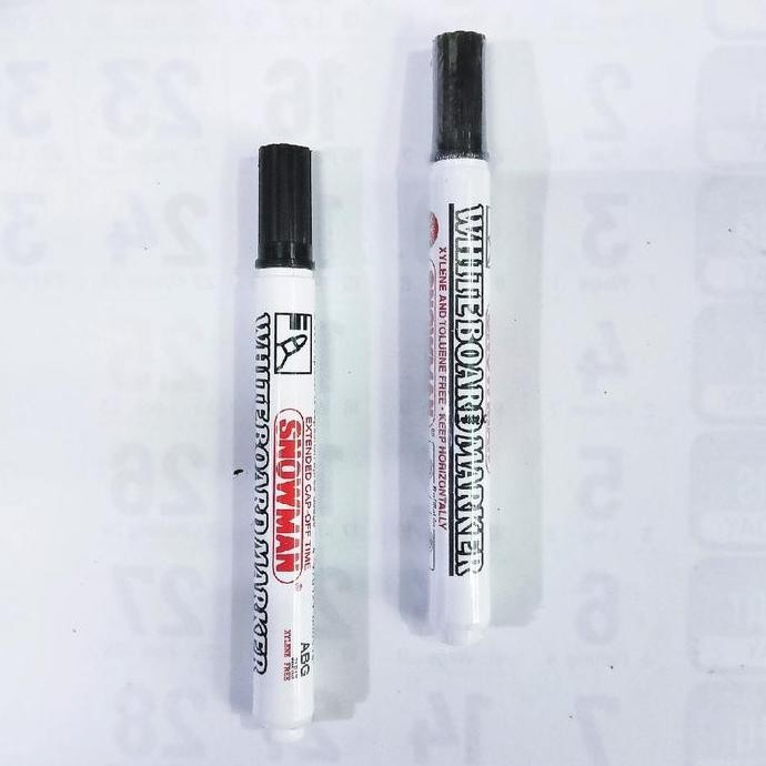 

Spidol Snowman Abg-12 White Board Marker 12 Pcs - Alat Tulis- Spidol - Stationery Papan Tinta New Stok