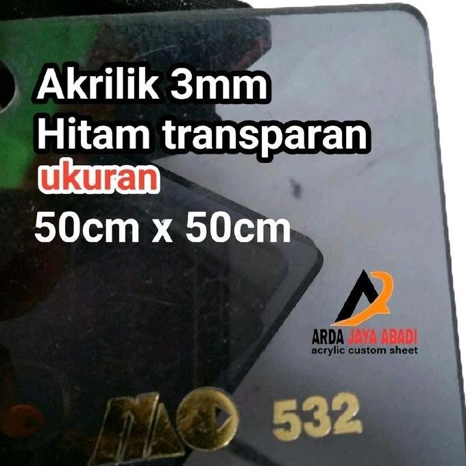 

Akrilik 3Mm Hitam Transparan 50 X 50 Akrilik Hitam Riben Mc Paper Stationery New Stok