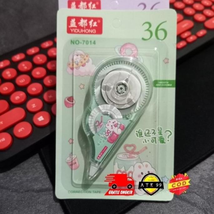 

1609Hong Isi 12 Pcs -Tipe Ex Kertas 12M/Correction Tape/Penghapus Pulpen/Tipex Kering/Tipe X Pita/Alat Tulis New Stok