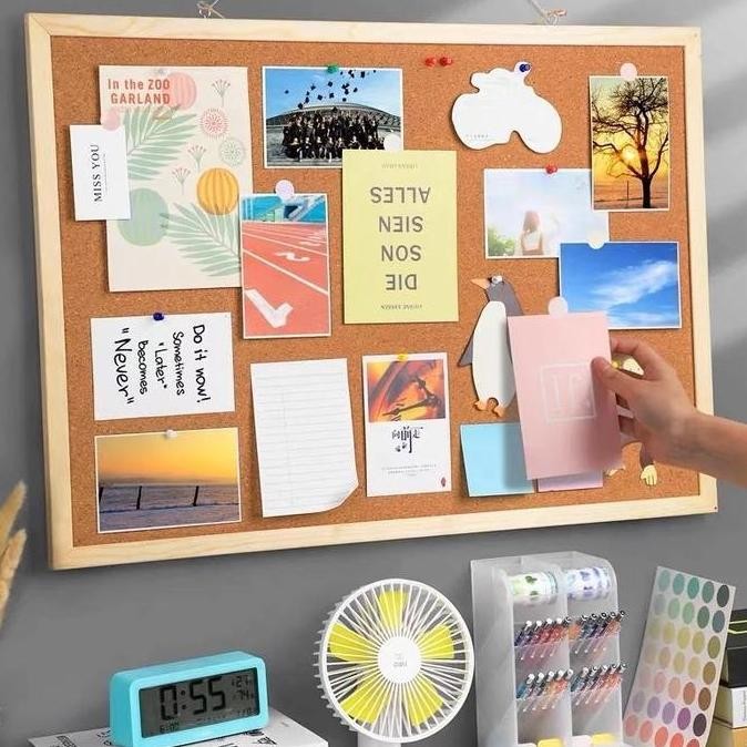 

Cork Board Message 20 X 30 Cm Background Sticker Papan Mading New Stok