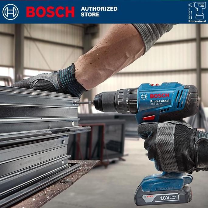 Bosch Cordless Impact Drill / Bor Impact Baterai 18Volt GSB 183-LI
