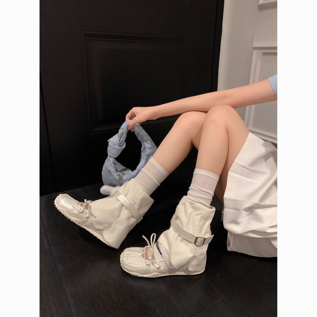 Women's Ballet Shoes Platform Single Boots Mary Jane Sandals Stacking Booties