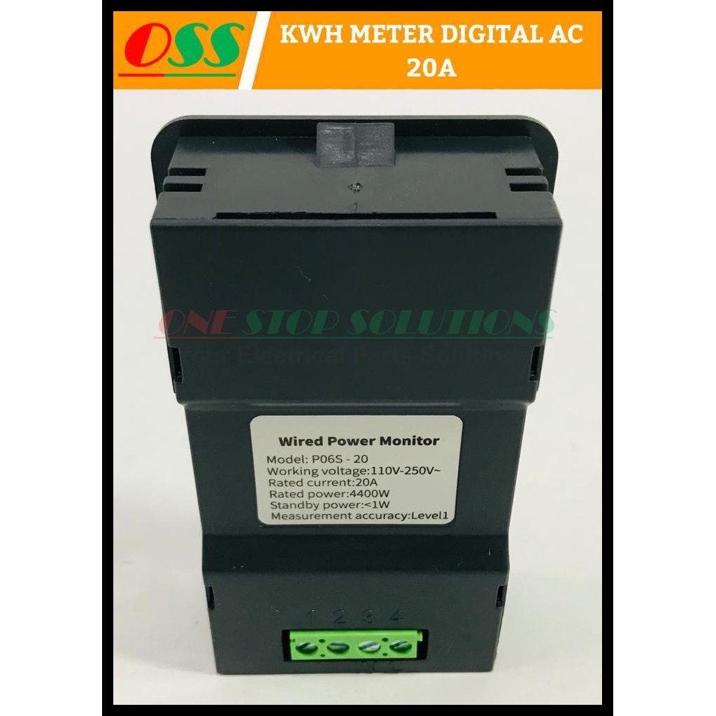 TERBARU KWH METER DIGITAL AC 20A WATTMETER VOLTMETER AMMETER ENERGI LCD COMBO 