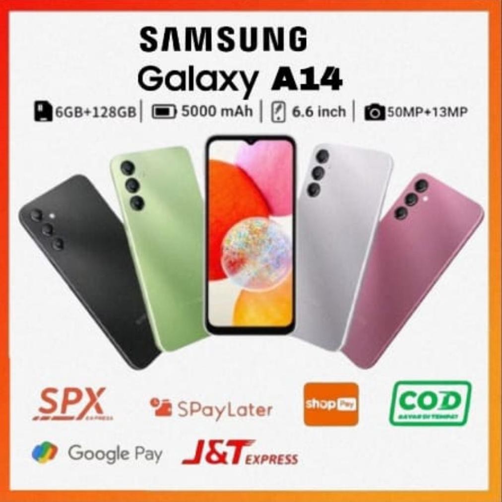 [TERMURAH] HP SAMSUNG A14 Ram 4+128GB & 6+128GB GARANSI 1 TAHUN DiM