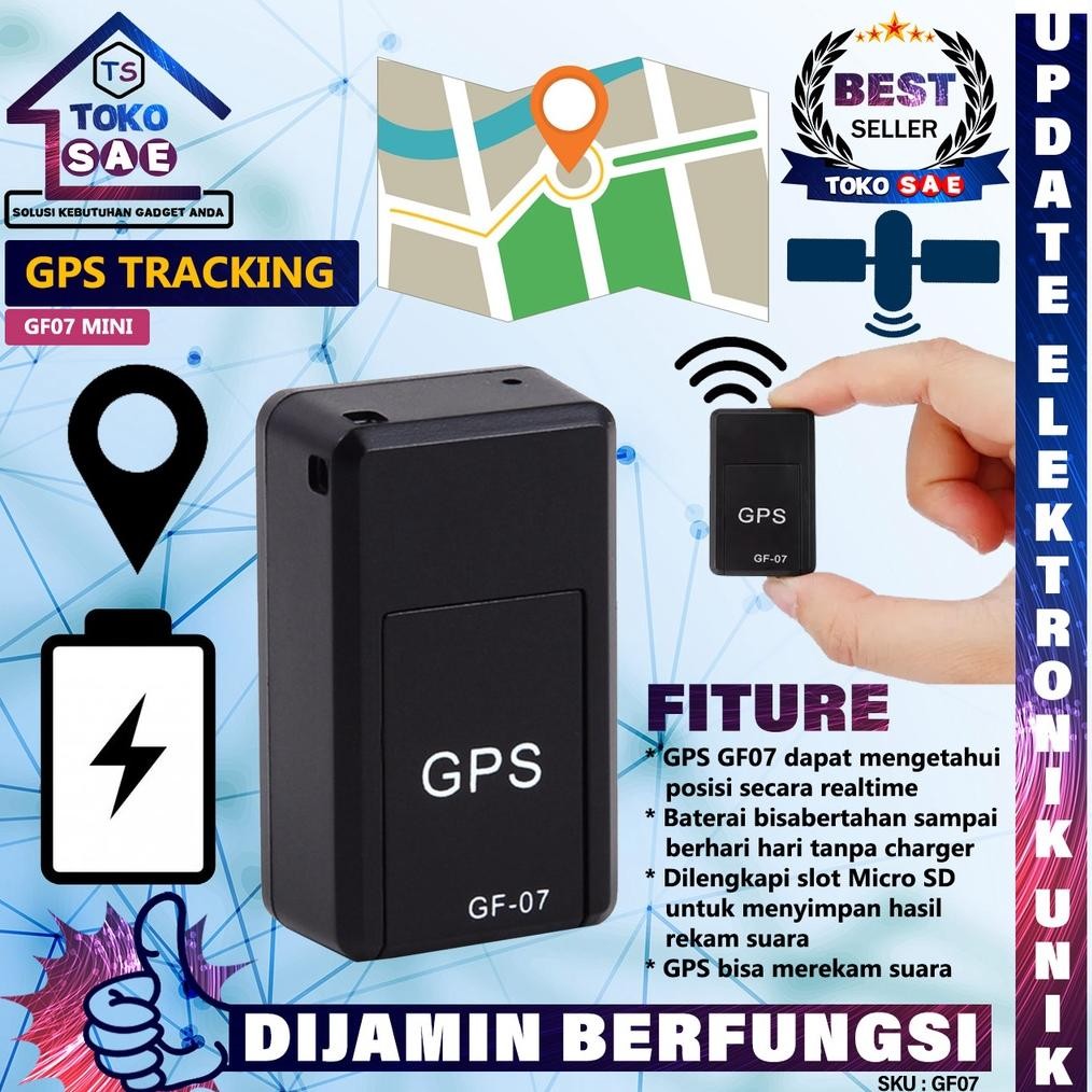 Alat Tracking Lokasi GPS Mini GF07 Lacak Lokasi  Real Time GPS Locator GF 07 Magnet Sinyal LBS GSM 2