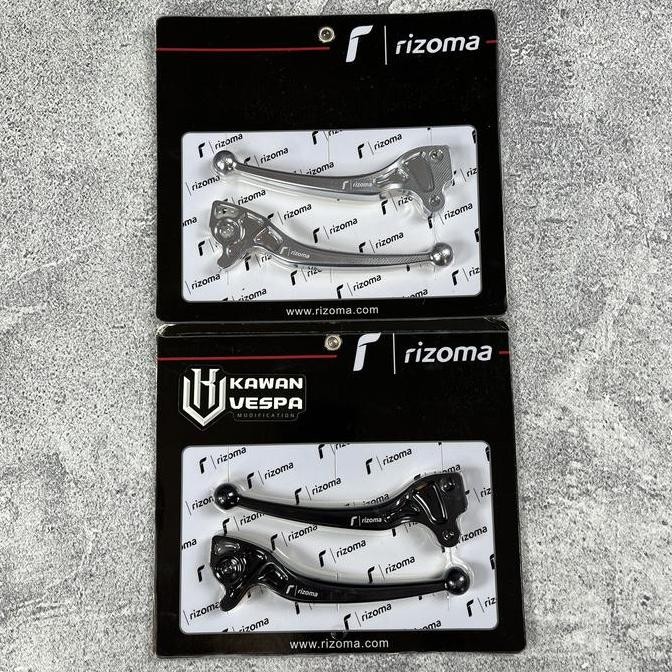 BRAKE LEVER HANDLE REM RIZOMA BLACK SILVER VESPA SPRINT PRIMA S LX LXV ORIGINAL DAN TERPERCAYA