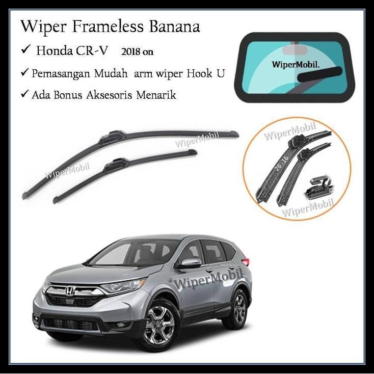 TERMURAH WIPER FRAMELESS BIASA HONDA CR-V CRV CR V 2017 2018 2019 2020 2021
