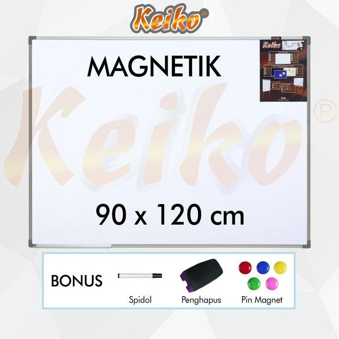 

Papan Tulis Whiteboard Gantung Magnet Single Face Keiko 90 X 120 Cm New Stok