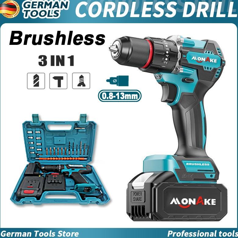 3in1 Mesin Bor Brushless Baterai Bor Listrik Bor Tanpa kabel Mesin Cordless Screwdriver Murah Elektr