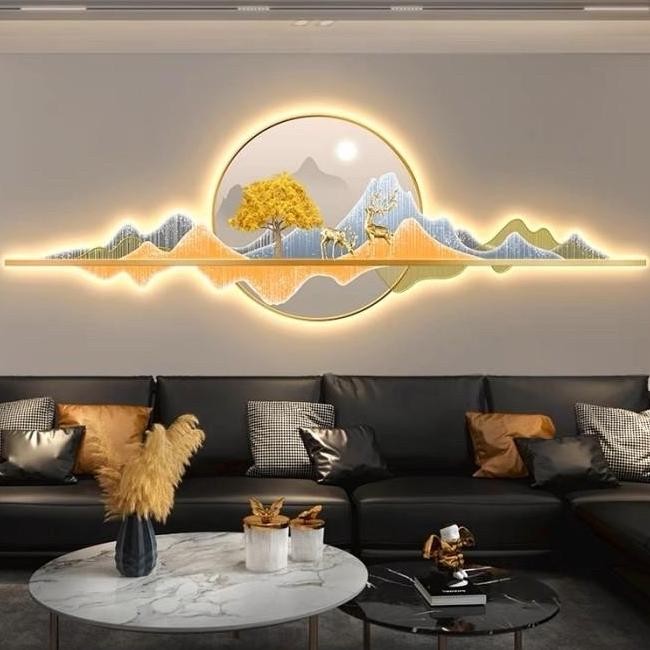 Mountain Wall Decor Led Hiasan Dinding Besar Ruang Tamu Lampu
