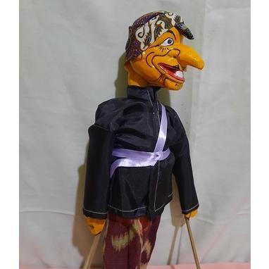 Wayang Golek Kayu Ukuran Sedang Tinggi 40 Cm Dawala Kepala Bisa Digerakan Mulut Bisa Buka Tutup DiM