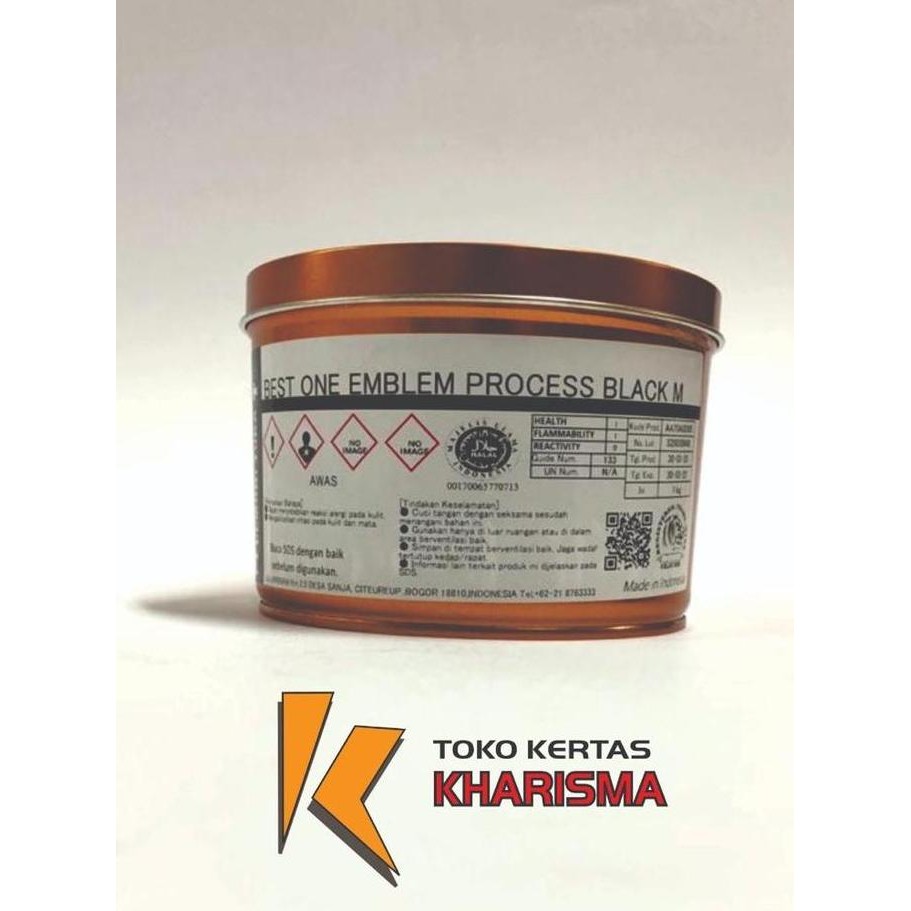 Tinta Cetak , Cemani Toka , Best One Emblem Process Black M New Stok