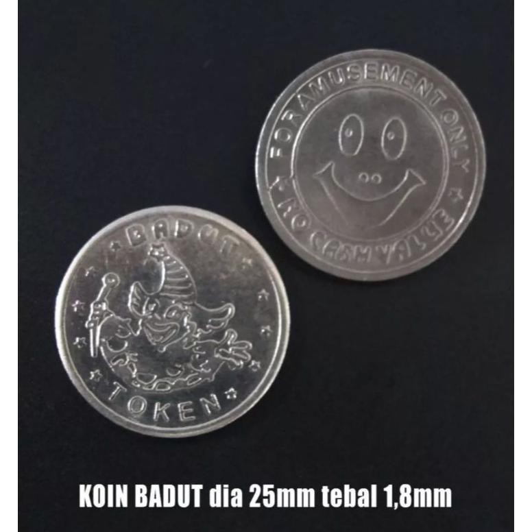 COIN GAMES.2.5MM coin mainan,coin mesin capit,coin odong odong,coin badut/coin apple (500pcs) DiM