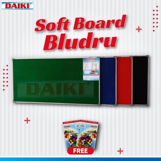 

Softboard / Cork Board Daiki Bludru Hijau Gantung Uk 80X120Cm New Stok