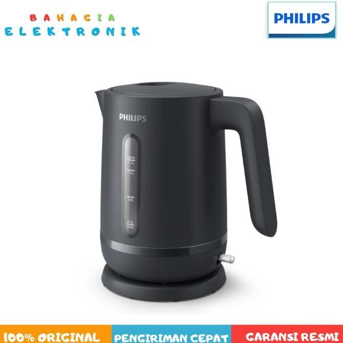 PHILIPS HD9314/91 Kettle Listrik Hitam - Teko Elektrik Bergaya Modern