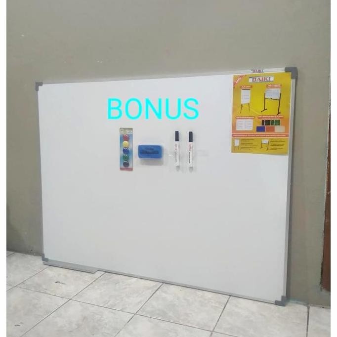 

Whiteboard / Papan Tulis Magnetic Hanger Uk 80X120 Cm New Stok