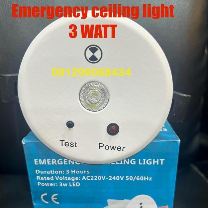 Lampu Emergency Plafon Led 1 Watt Lampu Led Ceiling Emergency Darurat