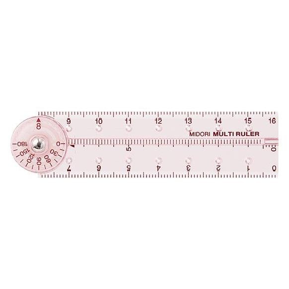 

Midori Foldable Ruler 16Cm Protractor Transparent Penggaris Lipat Busur Kecil New Stok