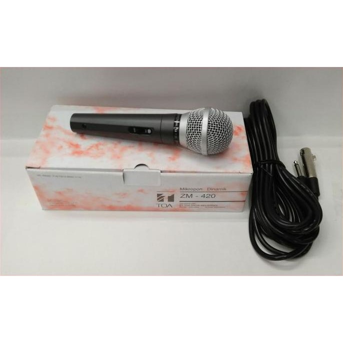 Mic TOA ZM-420 Original + Kabel Mic 5M Microphone Kabel TOA