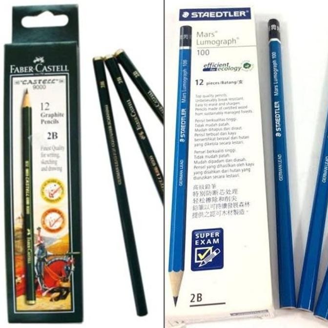 

(1 Pack Isi 12) Pensil 2B Faber Castell - Pensil 2B Staedtler New Stok