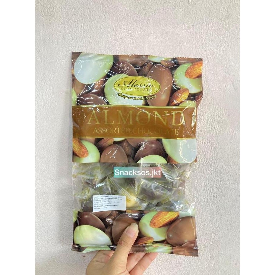 

[200GR] Alessio Chocolate 250gr Tiramisu Almond White / Milk Chocolate / Assorted / Tiramisu Almond Dark / BitterSweet Coklat Turkey Turki
