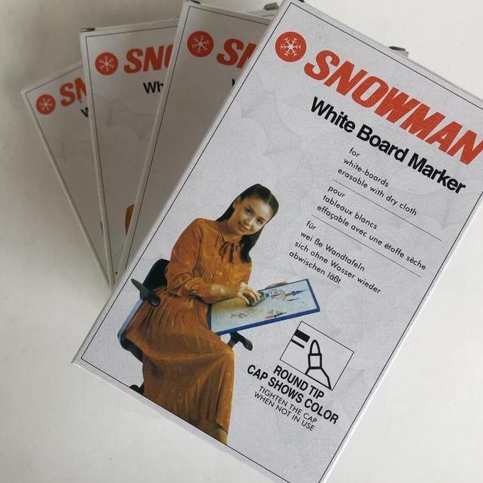 

Spidol Whiteboard Snowman Bg12 Board Marker (Lusin) New Stok
