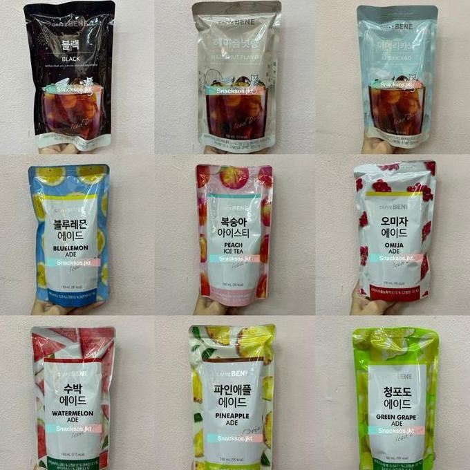 

CAFFEBENE AMERICANO POUCH COFFEE / BLACK COFFEE / HAZELNUT / PEACH ICED TEA / BLUE LEMONADE / GREEN GRAPE ADE / OMIJA / PINEAPPLE / WATERMELON - CAFFE BENE
