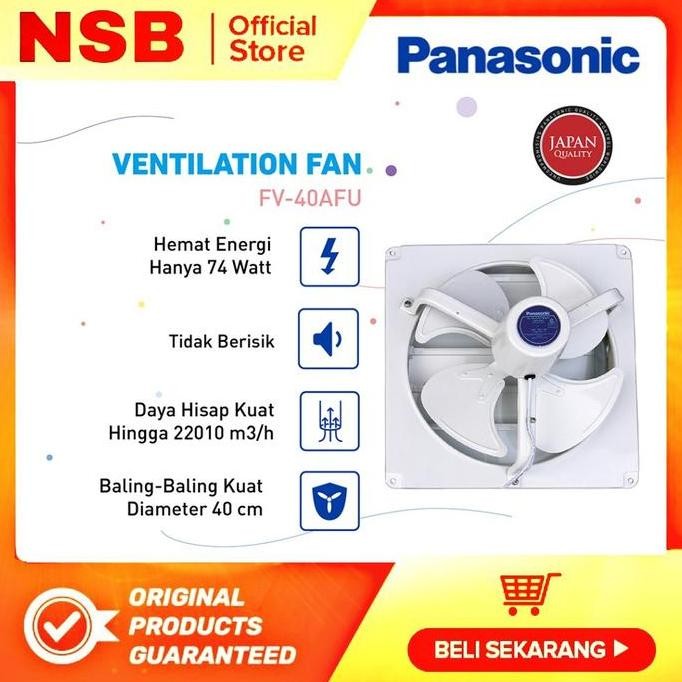 Panasonic Exhaust Fan 16 Inch Fv-40Afu Kipas Angin Plafon Kamar Mandi Harga Spesial