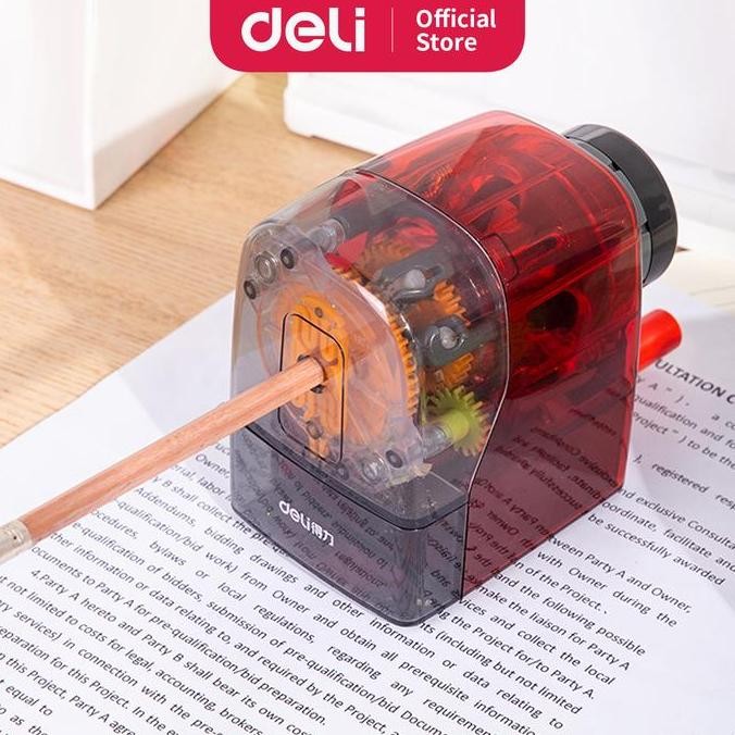 

Deli Rautan Putar Pensil Transparan 8Mm Pisau Ekstra Tajam Er10800 New Stok