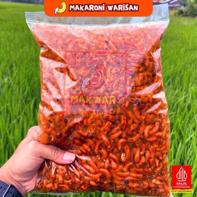 

1/4 Kg Makaroni Cikruh Bumbu Melimpah Pedas Jeder Makaroni Solo Makanan Ringan Krupuk Cemilan Murah Halal Pedas Daun Jeruk Food