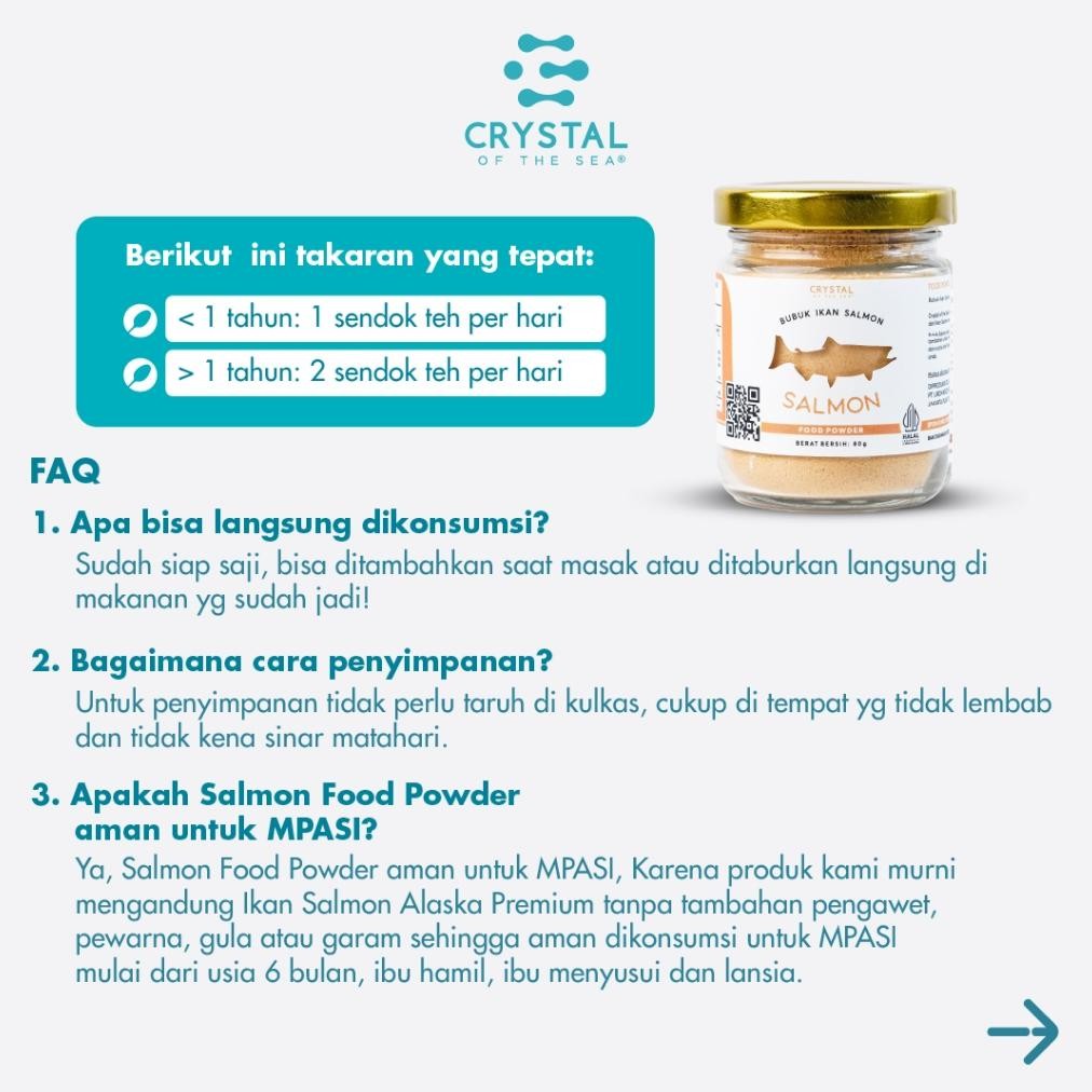 

Salt Crystal Of The Sea | Salmon Powder (20Gr) (80Gr) / Bubuk Ikan Salmon - Bumbu Kaldu Mpasi Non Msg Pk32
