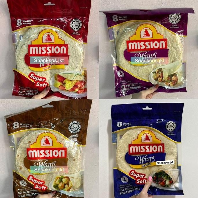 

MISSION WRAPS ORIGINAL SUPER SOFT / GARLIC / POTATO / WHOLEMEAL 360GR