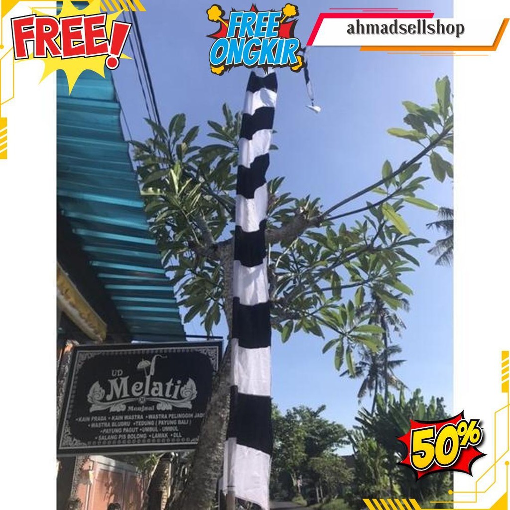 Umbul Umbul Bali Poleng Pontang 5 Mtr Gratis Ongkir