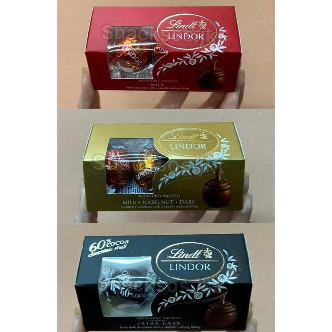 

LINDT LINDOR TRIO MILK CHOCOLATE / EXTRA DARK / ASSORTED CHOCOLATE